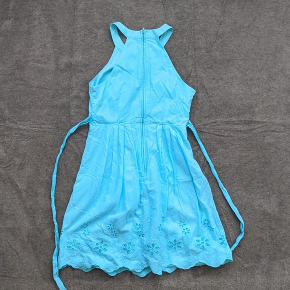 Charlotte Russe Embroidered Blue Racerback Dress - Picture 4 of 10